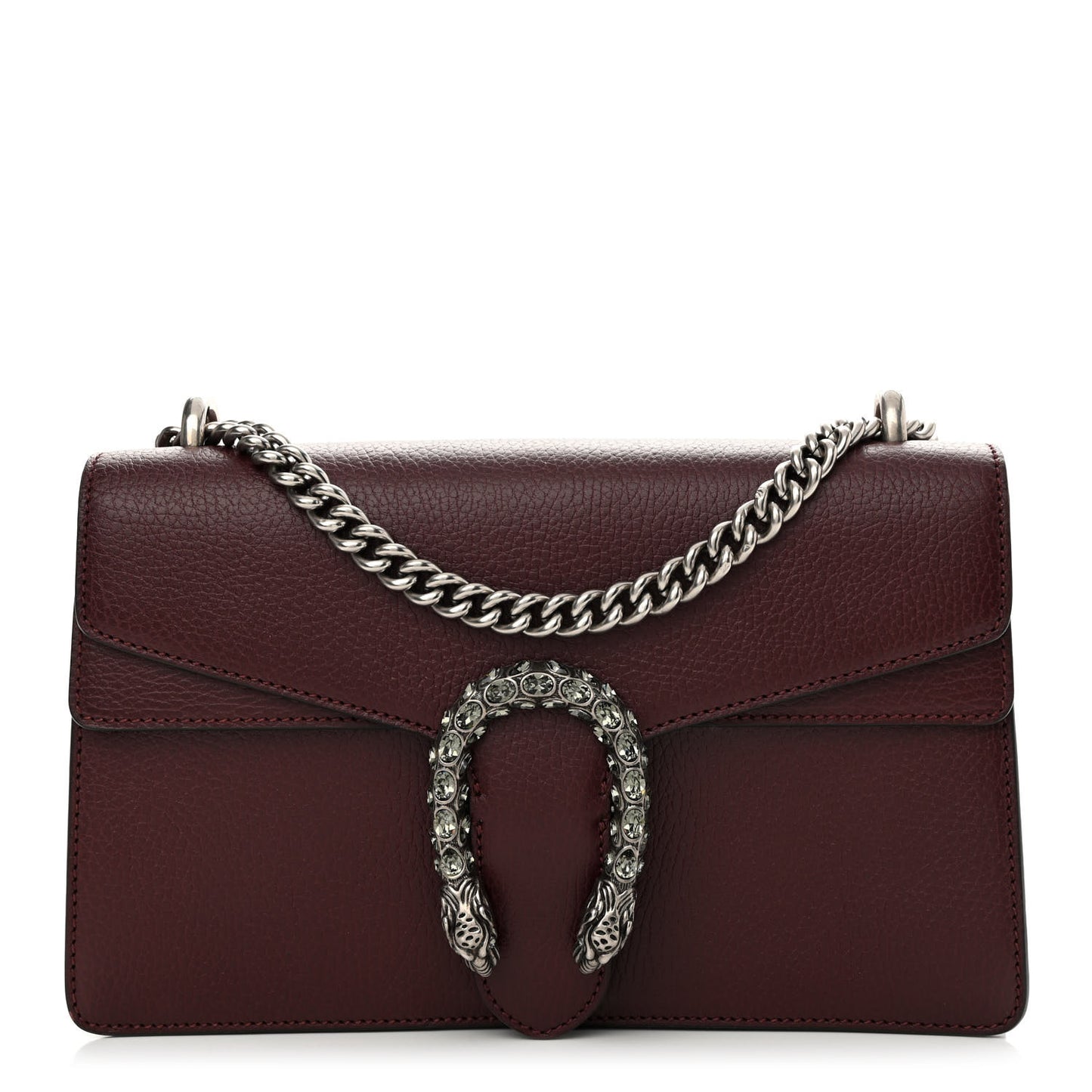 Dollar Calfskin Crystal Small Dionysus Shoulder Bag Vintage Bordeaux