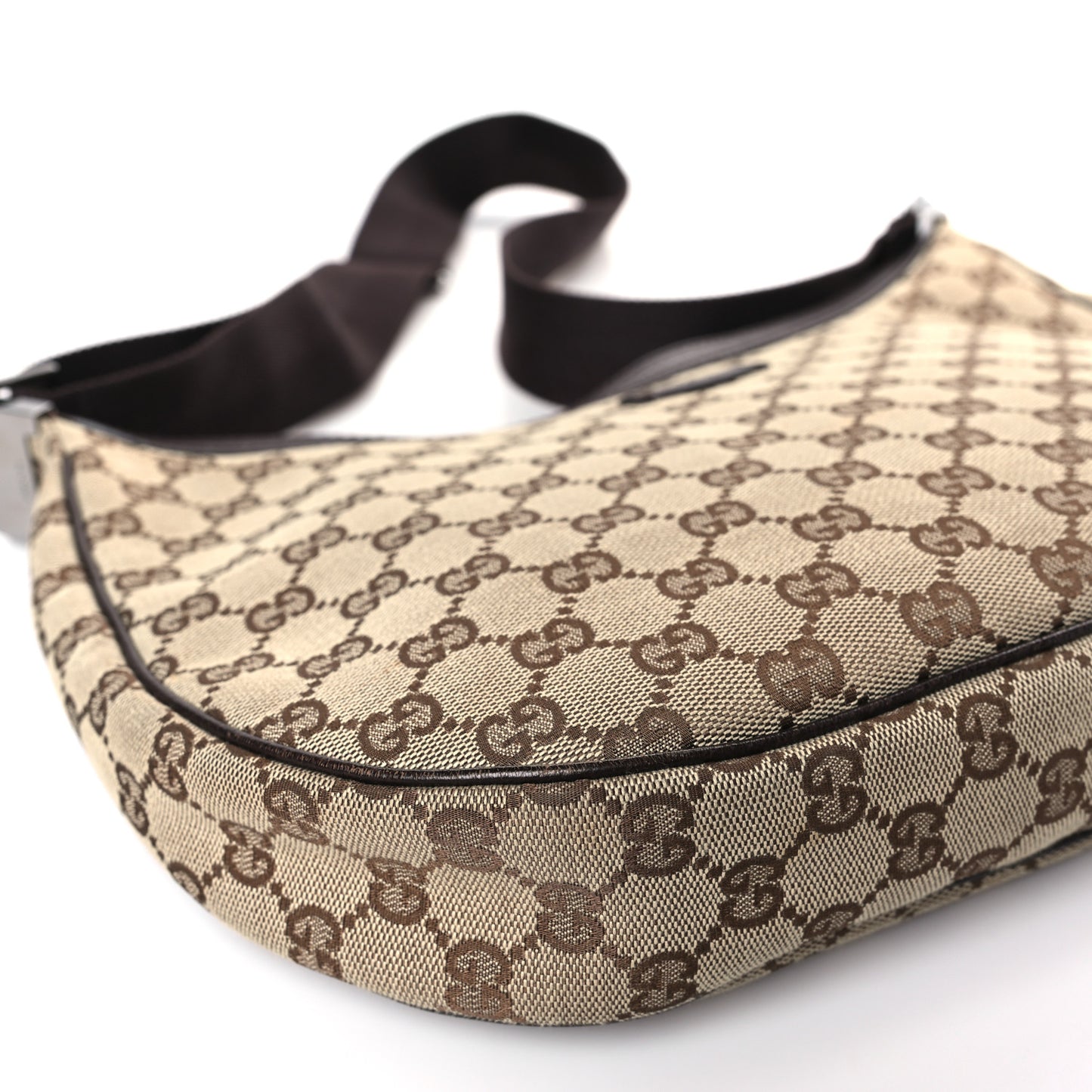 Monogram Medium Half Moon Hobo Dark Brown