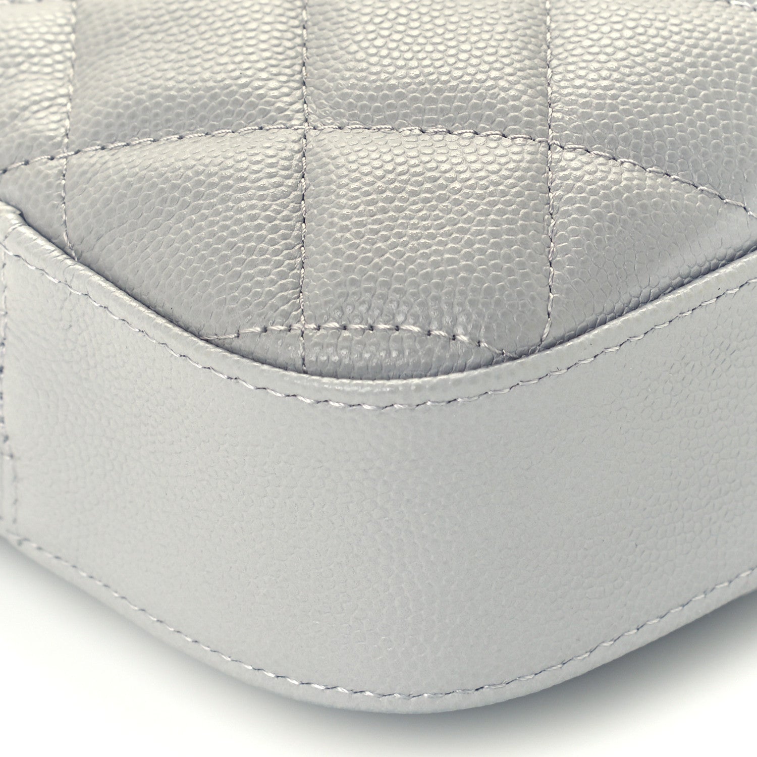 Chanel Caviar Quilted Camera Case Grey 9 of 10