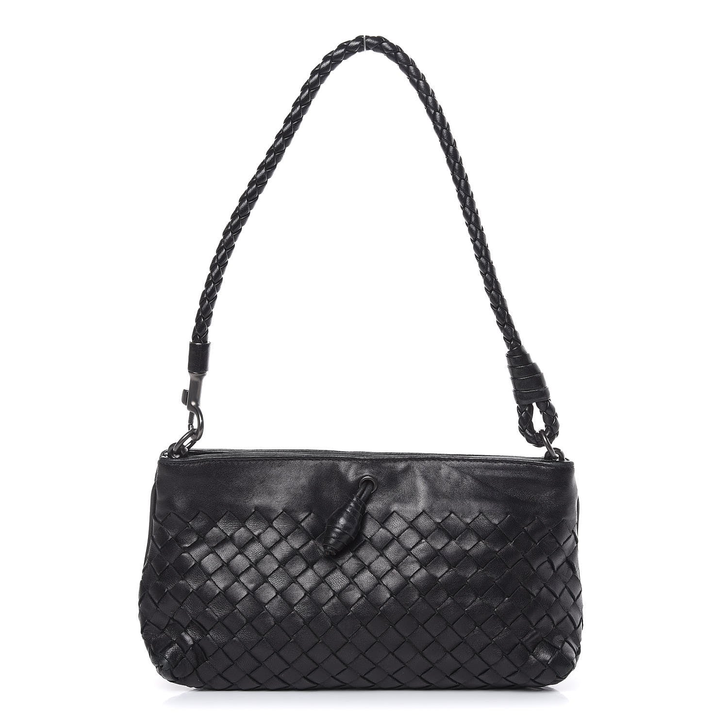 Bottega Veneta Nappa Intrecciato Mini Shoulder Bag Black 1 of 13