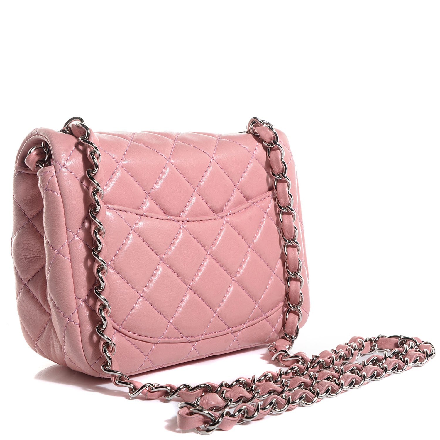 Chanel Lambskin Quilted Mini Square Flap Light Pink 3 of 8