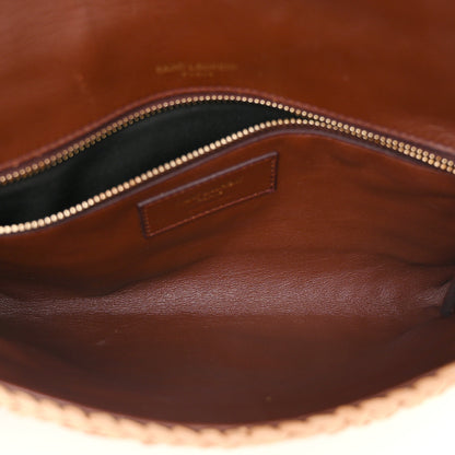 Saint Laurent Raffia Monogram Tassel Kate 99 Dark Nude 5 of 12