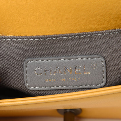 Chanel Velvet Quilted Small Boy Flap Yellow 9 of 11