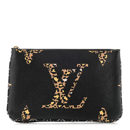 Louis Vuitton Monogram Giant Jungle Pochette Double Zip Black 1 of 10