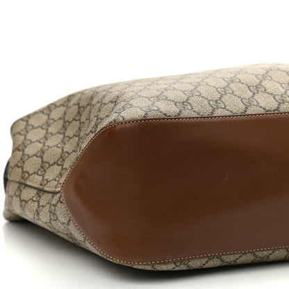 Gucci GG Supreme Monogram Large Linea A Hobo Light Brown 8 of 9
