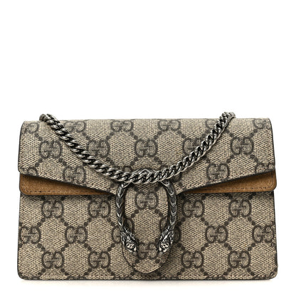 Gucci GG Supreme Monogram Super Mini Dionysus Shoulder Bag Taupe 1 of 9