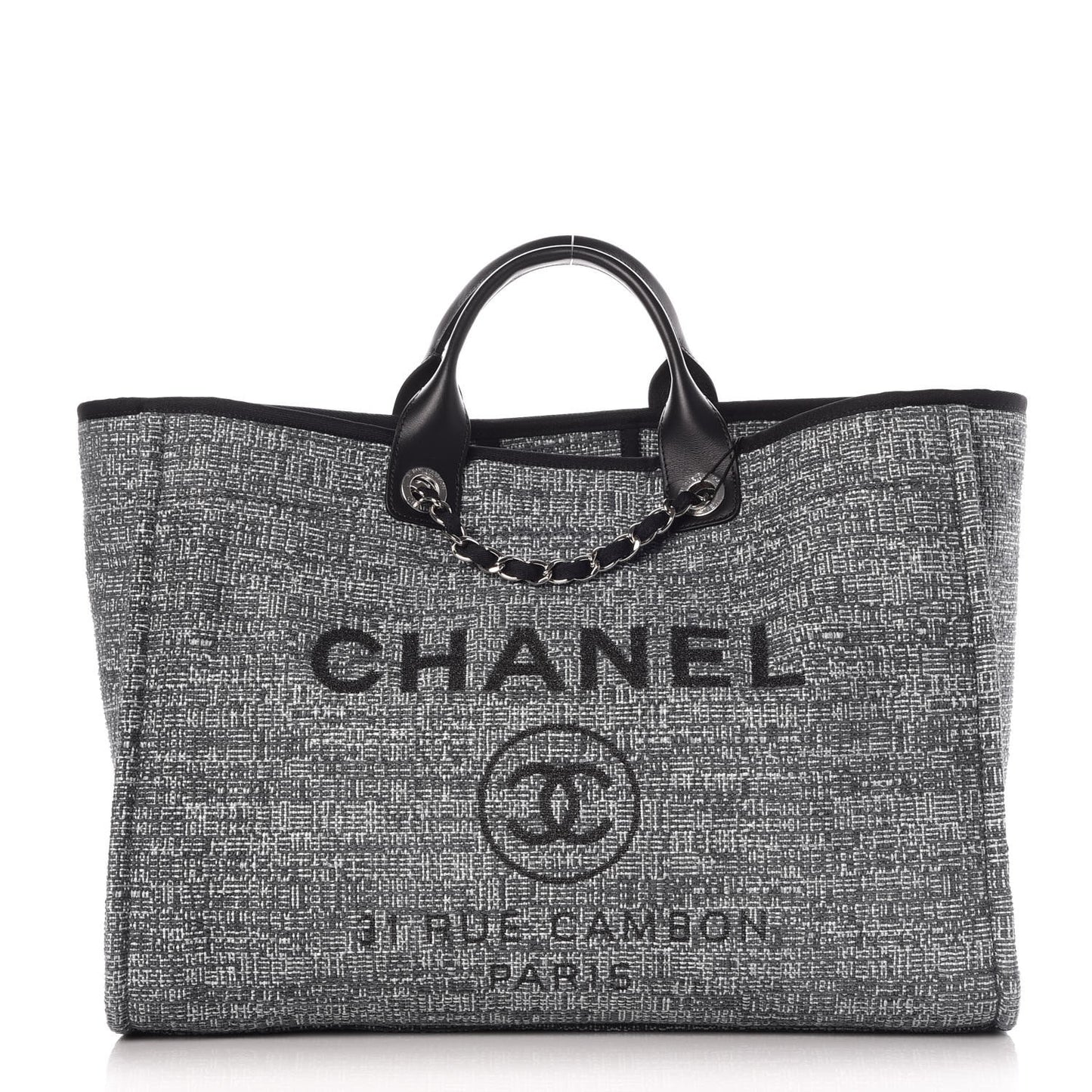 Canvas Large Deauville Tote Charcoal