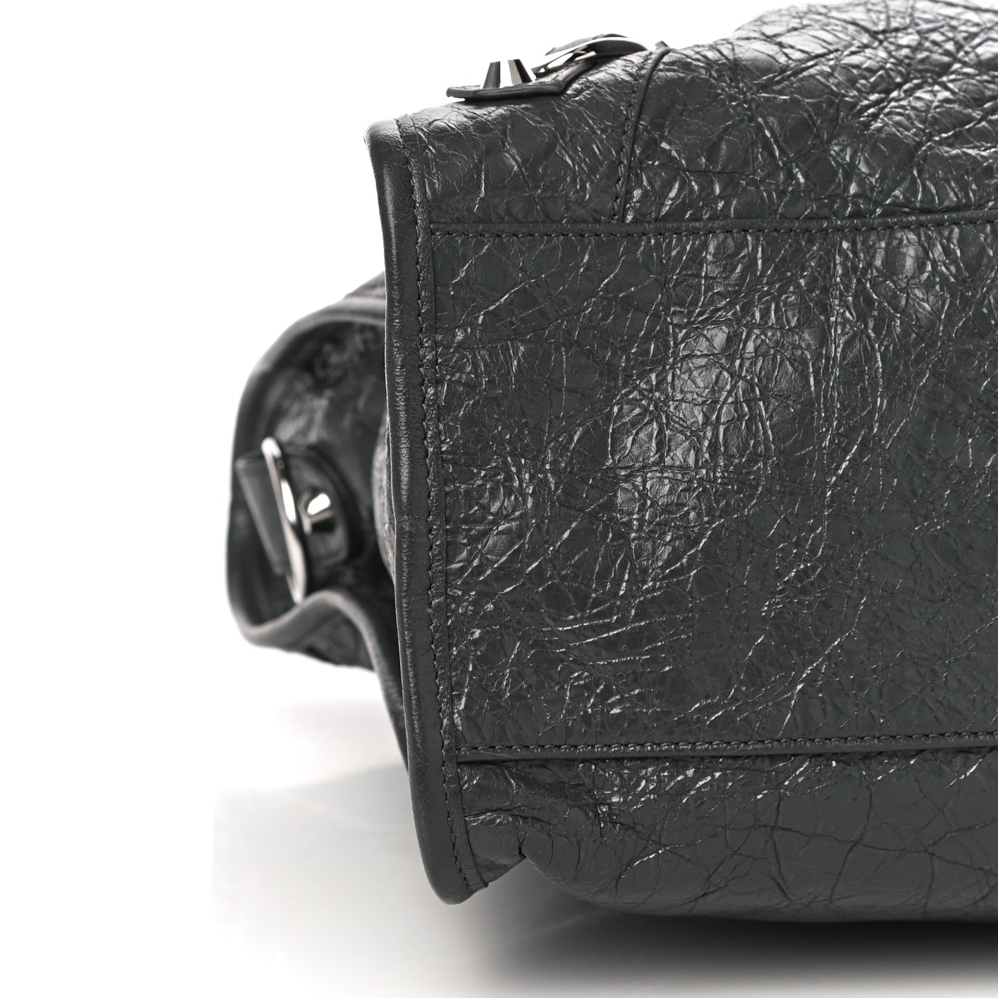 Agneau Classic Silver Hardware City Gris Fossile