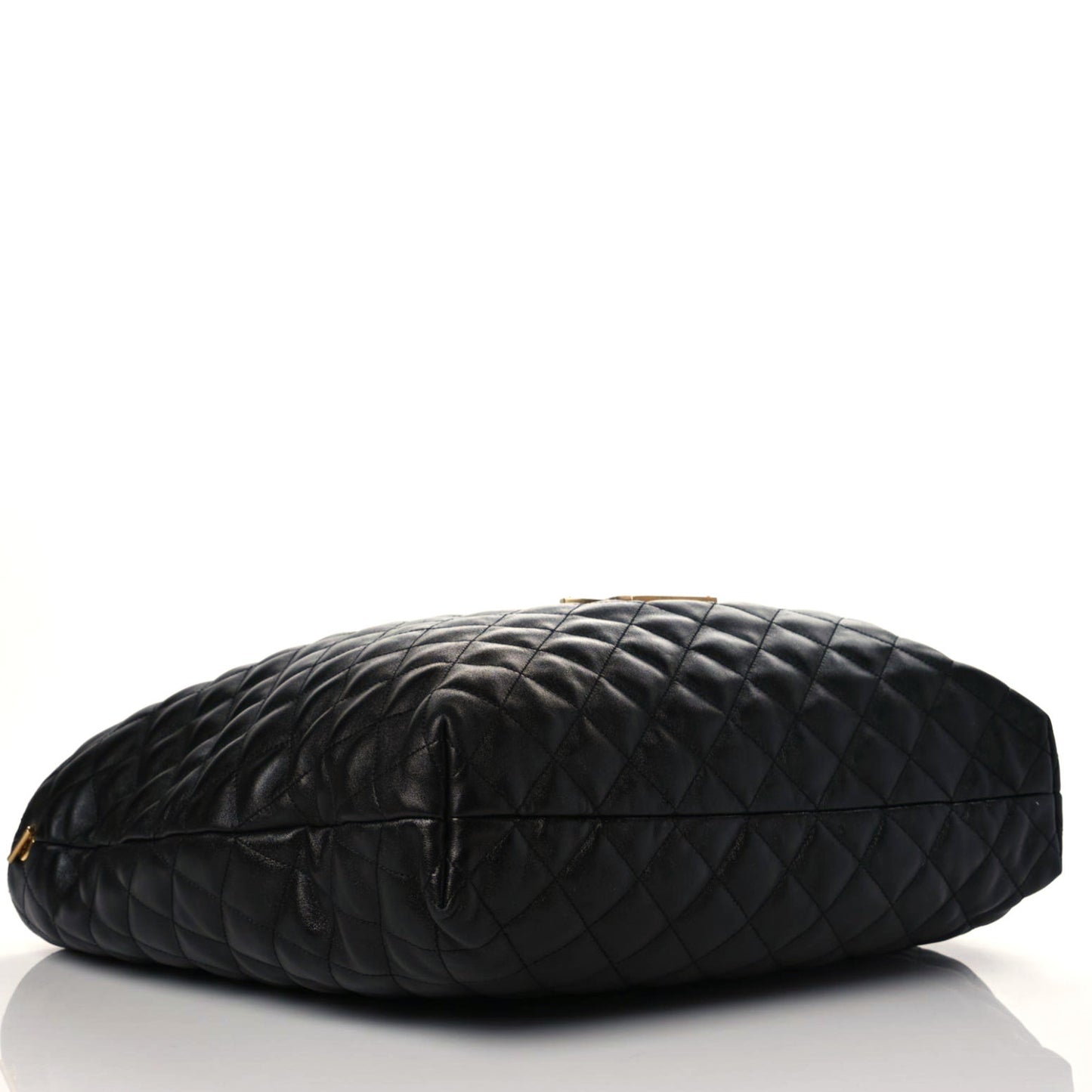 Lambskin Quilted Maxi Icare Shopping Tote Black