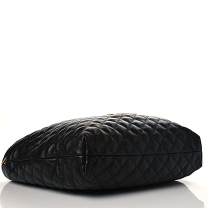 Saint Laurent Lambskin Quilted Maxi Icare Shopping Tote Black 4 of 10