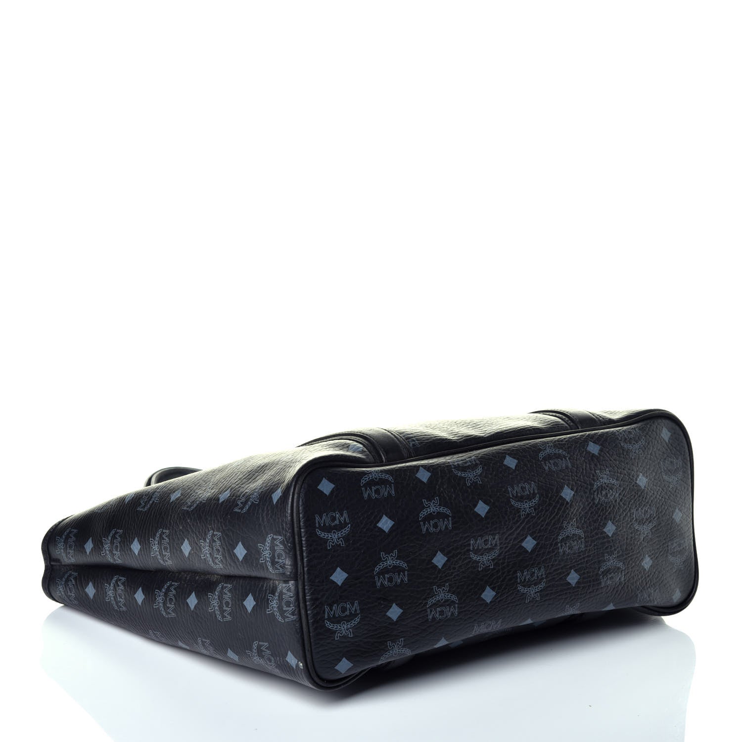 MCM Visetos Shopping Tote Black 4 of 9