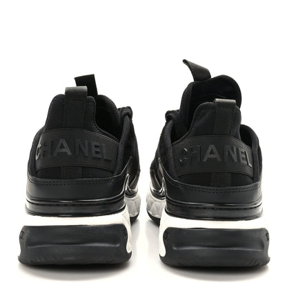 Chanel Velvet Calfskin Mixed Fibers CC Sneakers 40.5 Black 5 of 8