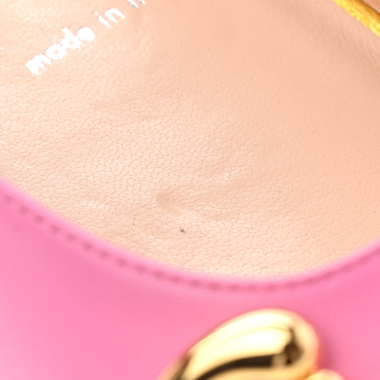 Gucci Nappa Charlotte Deva Horsebit Chain Embellished Flats 37 Pink Tropical Flower 9 of 10