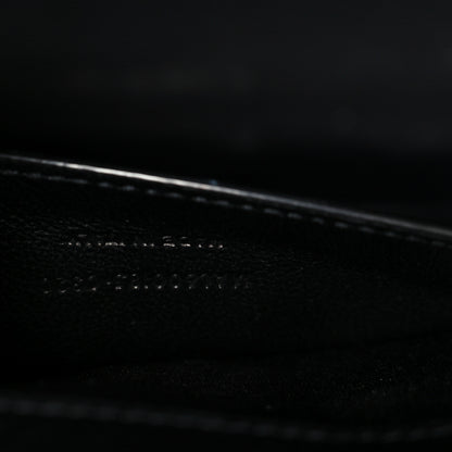 Saint Laurent Grain De Poudre Textured Mixed Matelasse Triquilt Medium Monogram Satchel Black 8 of 11
