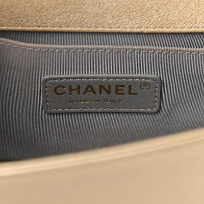 Chanel Metallic Lambskin Small Golden CC Boy Flap Dark Gold 6 of 10