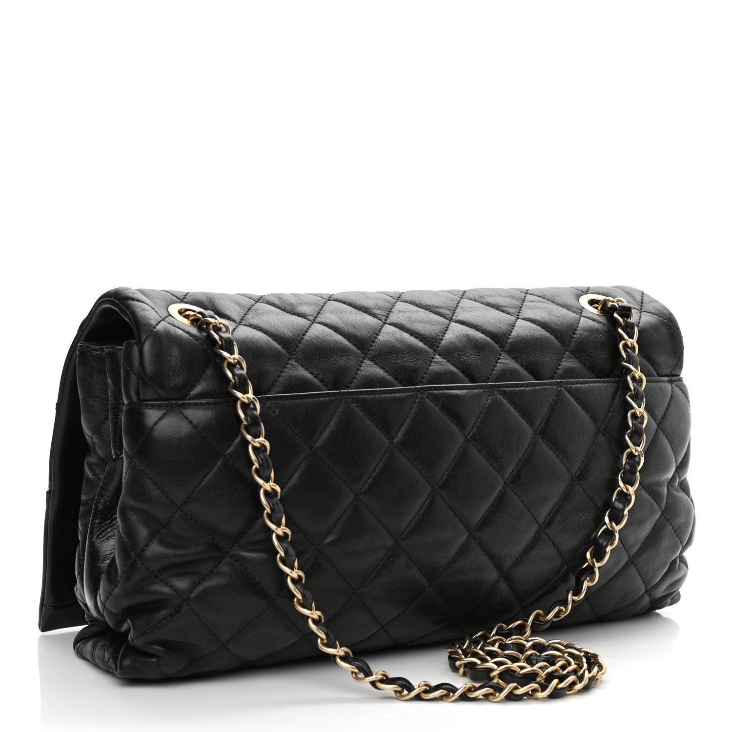 Chanel Calfskin Quilted Jumbo Soft Elegance Flap Black 3 of 10