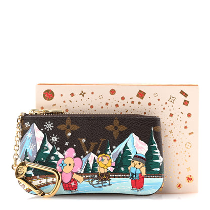 Louis Vuitton Monogram 2023 Christmas Animation Alpine Key Pouch Pink 9 of 9