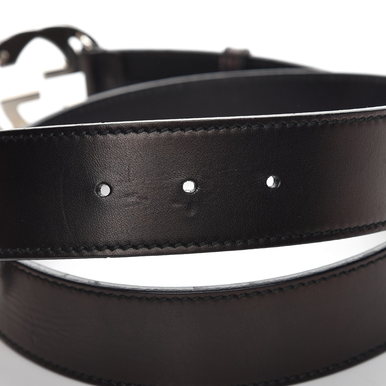 Gucci Calfskin Interlocking G 40mm Belt 95 38 Black 4 of 7