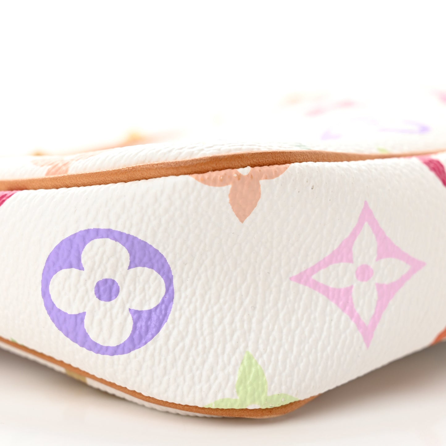 LOUIS VUITTON Monogram Multicolor Pochette Accessories White
