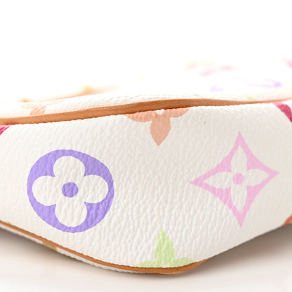 Louis Vuitton LOUIS VUITTON Monogram Multicolor Pochette Accessories White 7 of 9
