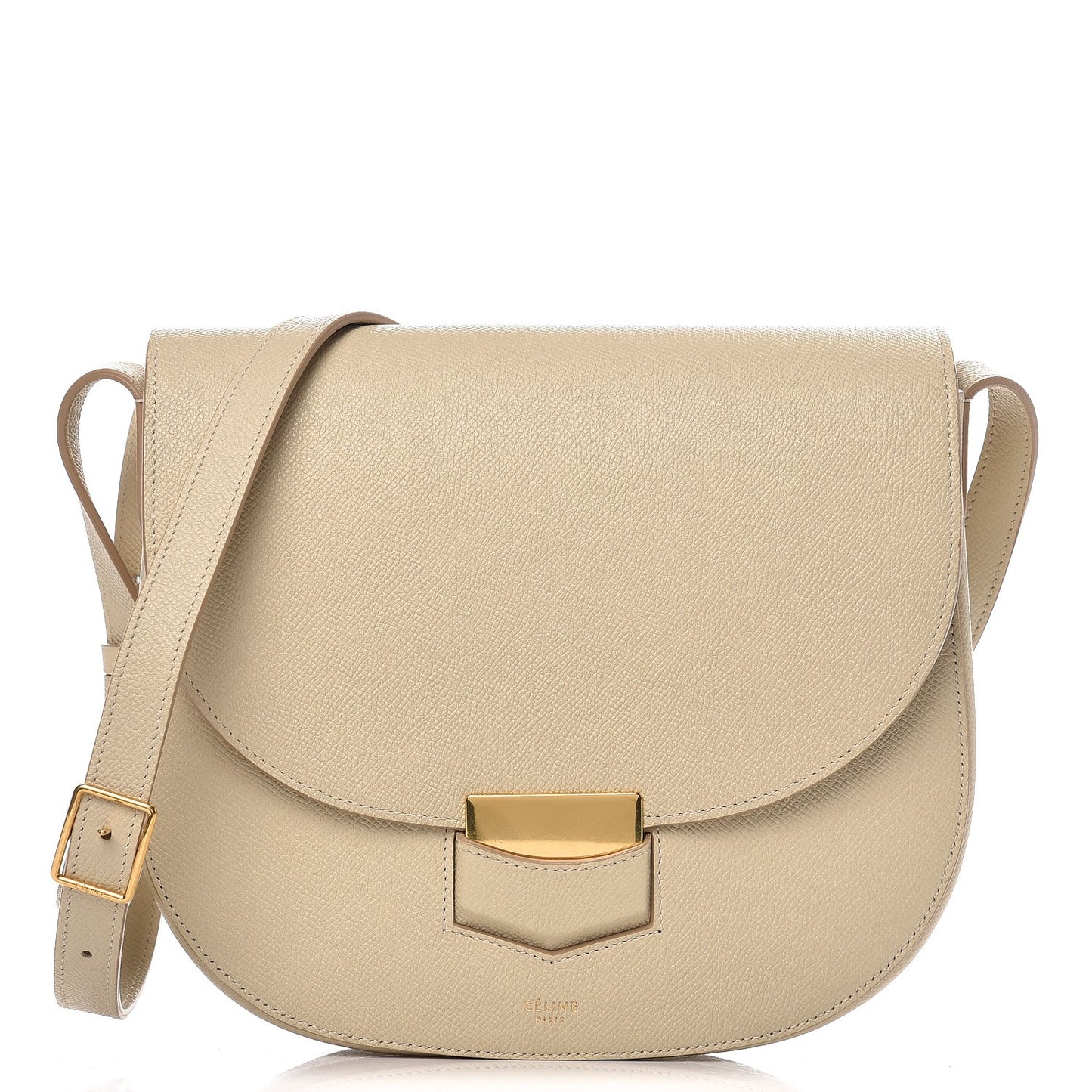 Grained Calfskin Compact Trotteur Linen