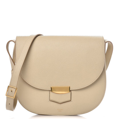 Celine Grained Calfskin Compact Trotteur Linen 1 of 7
