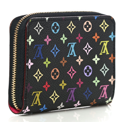 Louis Vuitton Monogram Multicolor Zippy Coin Purse Black Grenade 3 of 10
