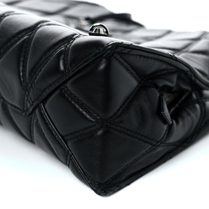 Balenciaga Nappa Calfskin Quilted Puffy Clutch Black 9 of 9