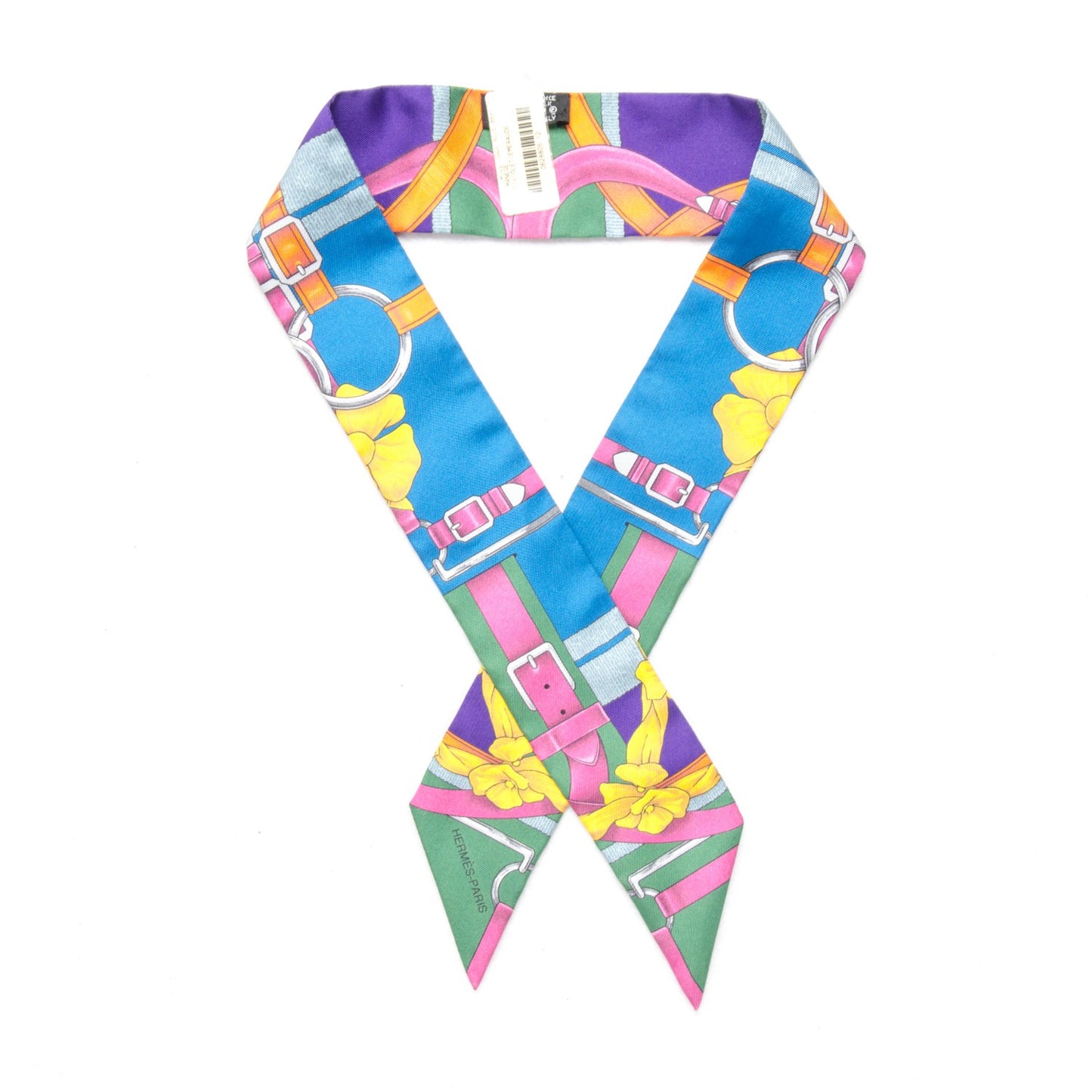 Silk Grand Manege Twilly Cobalt Violet Emeraude