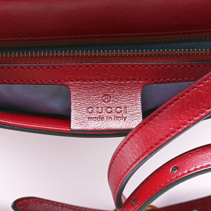 Gucci Calfskin Diagonal GG Medium Thiara Double Envelope Shoulder Bag Black Red 6 of 13