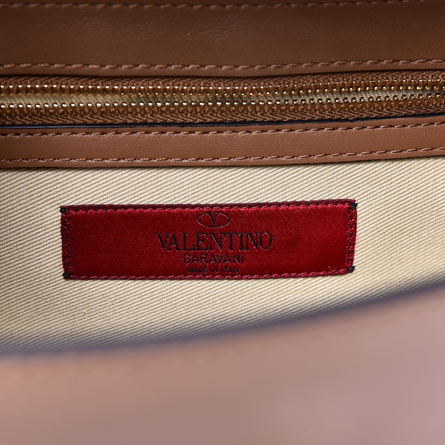 Valentino Garavani Vitello Medium Rockstud Flap Saddle Bag Nocciola 6 of 14