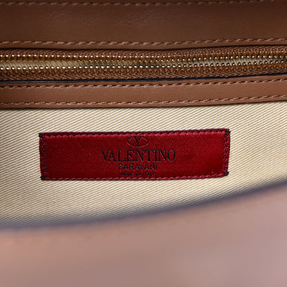 Valentino Garavani Vitello Medium Rockstud Flap Saddle Bag Nocciola 6 of 14