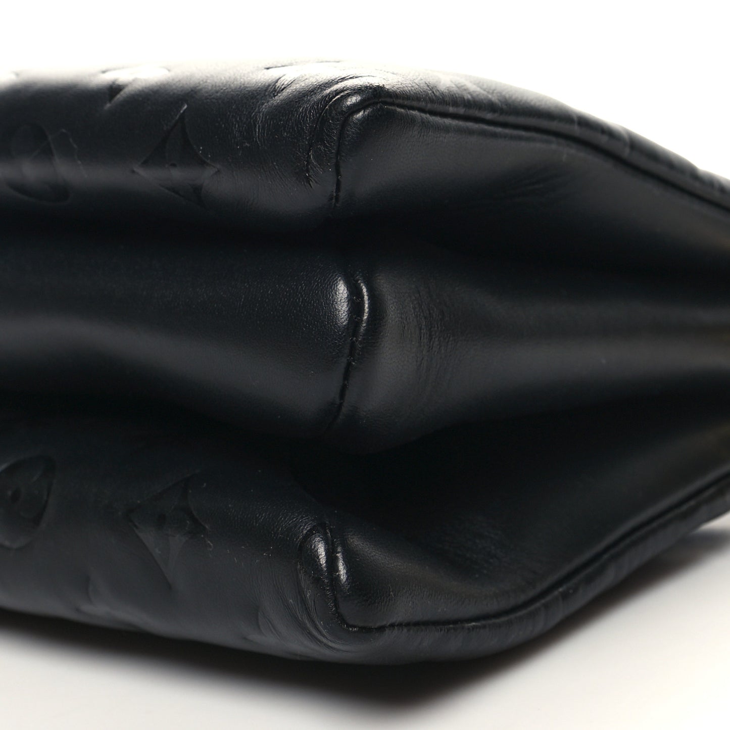 Lambskin Embossed Monogram Coussin PM Black