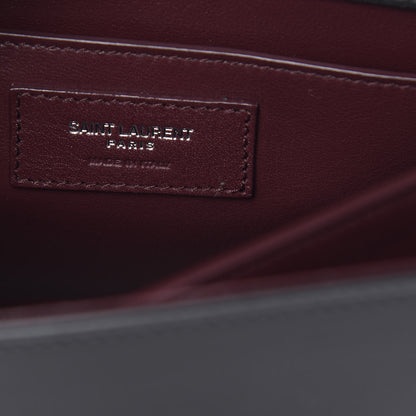 Saint Laurent Calfskin Lizard Embossed Medium Classic Monogram Cassandra Top Handle Black Rouge Legion 11 of 22