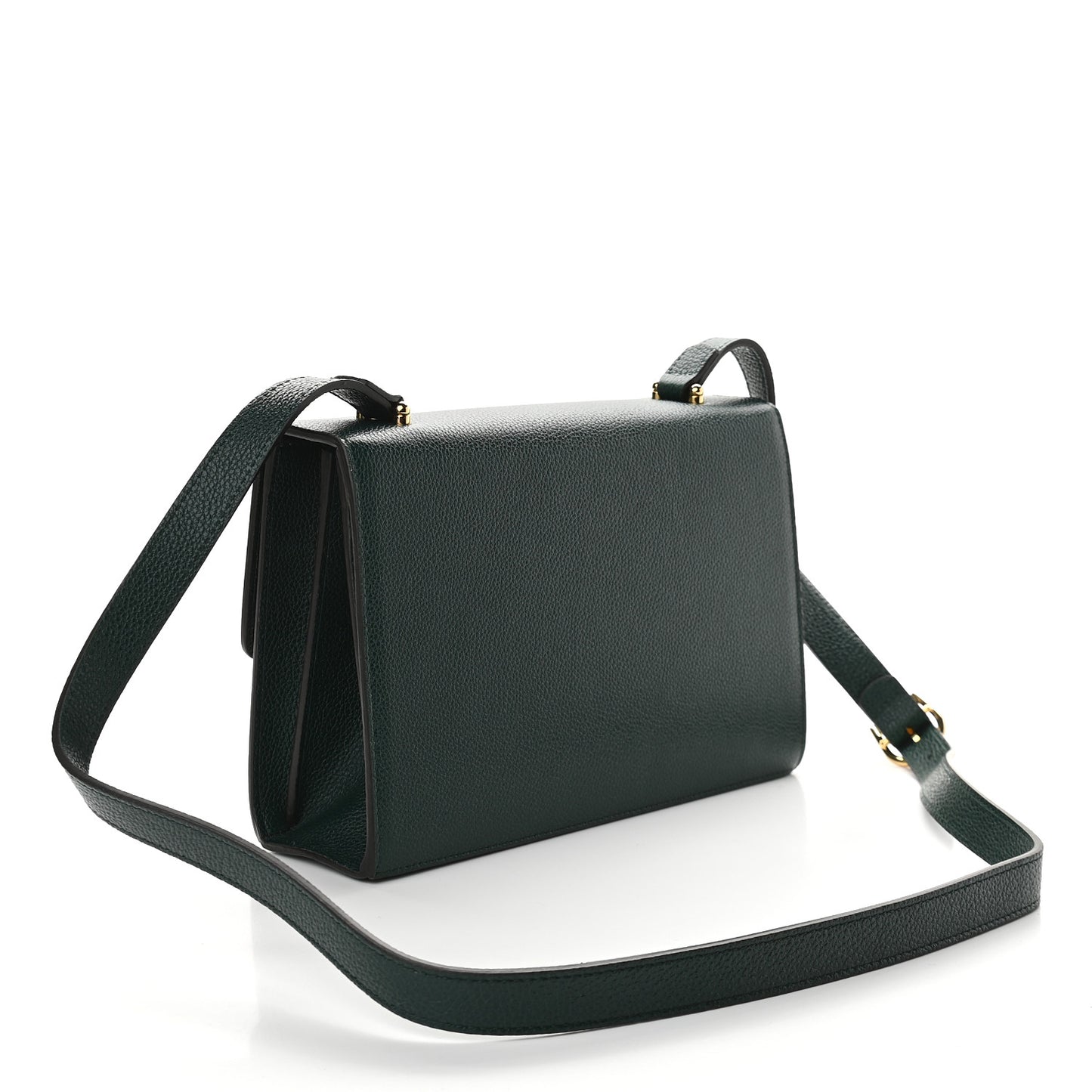 Grainy Calfskin Small Zumi Shoulder Bag Vintage Green