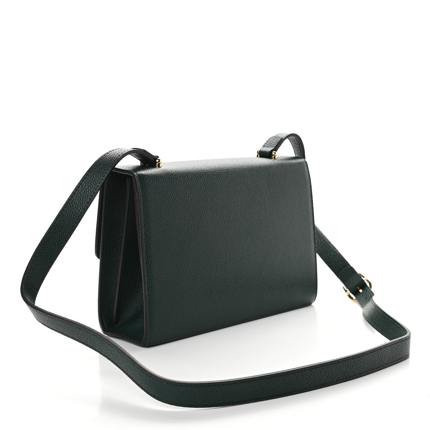 Gucci Grainy Calfskin Small Zumi Shoulder Bag Vintage Green 3 of 9