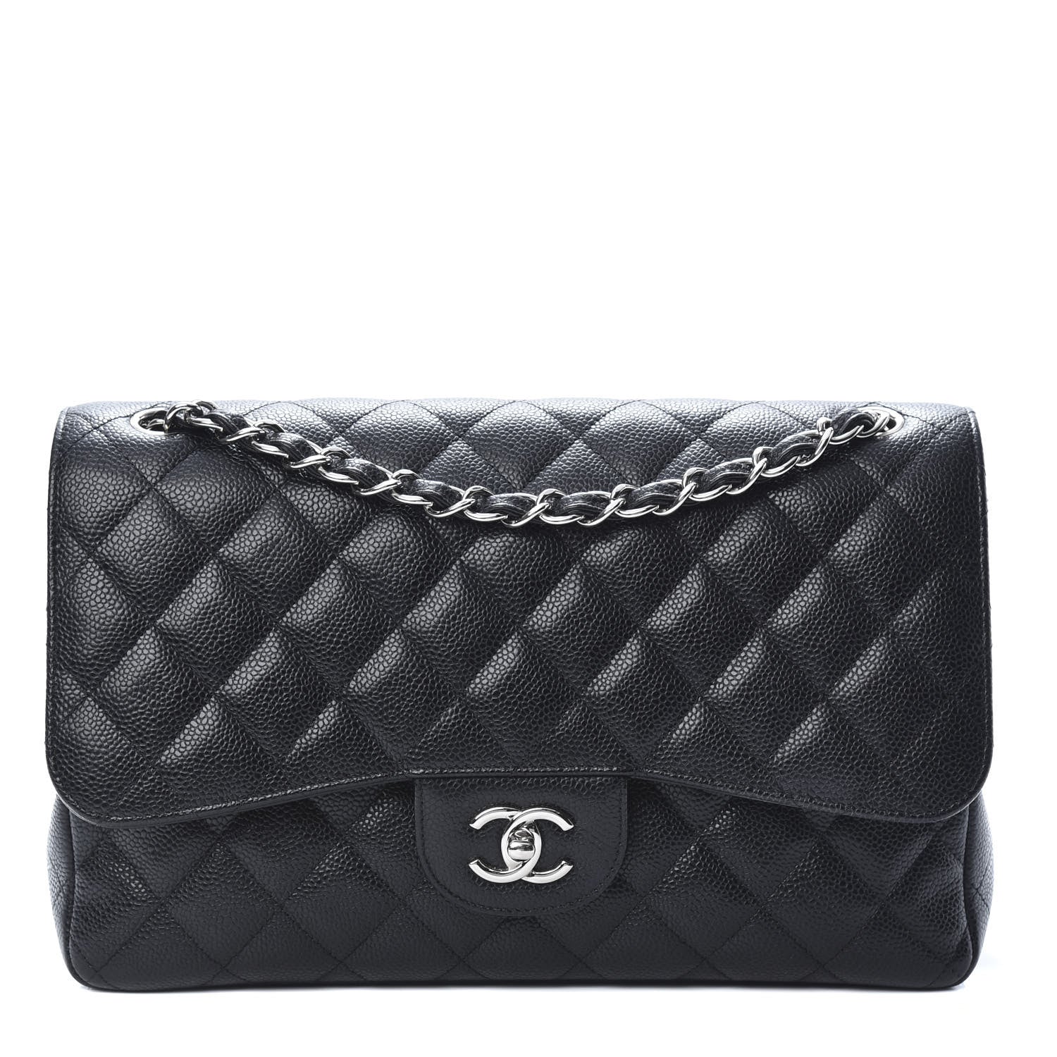 Chanel Caviar Quilted Jumbo Double Flap Black 1 of 11
