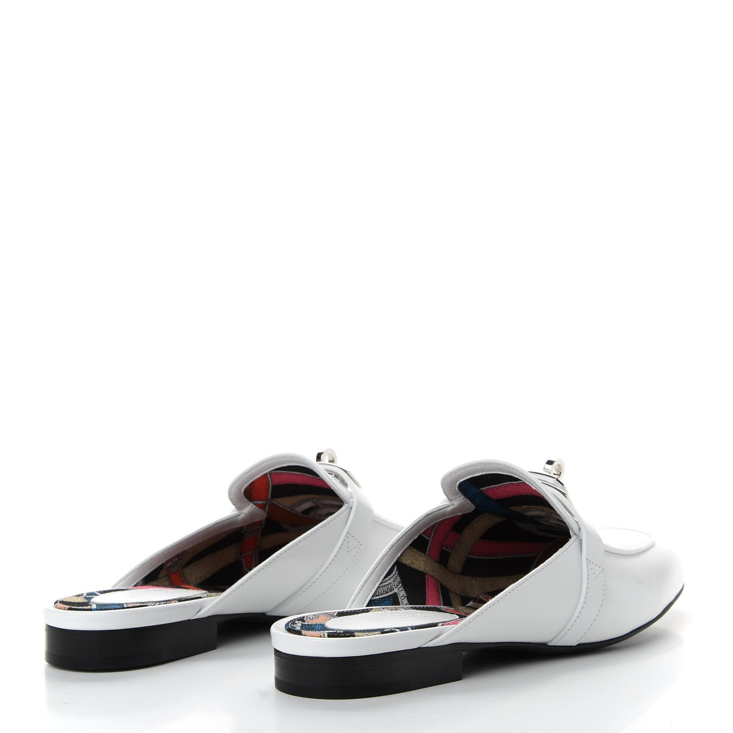 Calfskin Oz Mules 37 White