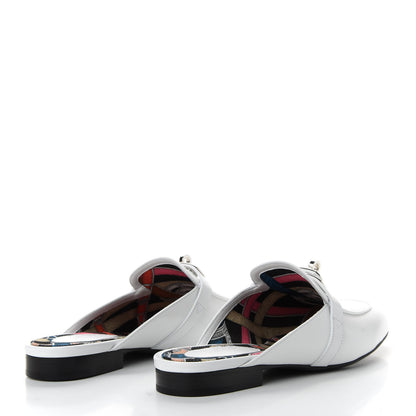 Hermes Calfskin Oz Mules 37 White 4 of 10