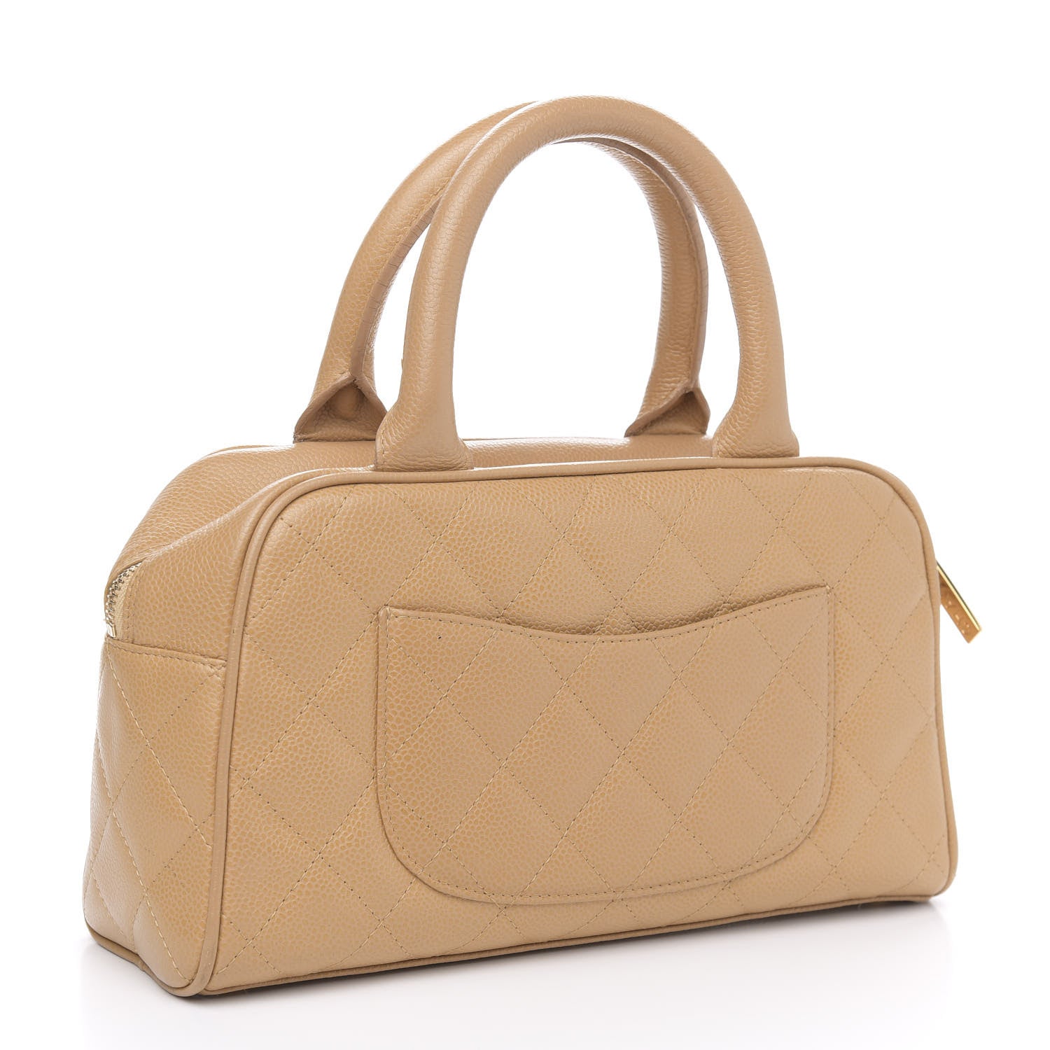 Chanel Caviar Quilted Small Bowler Beige 3 of 15