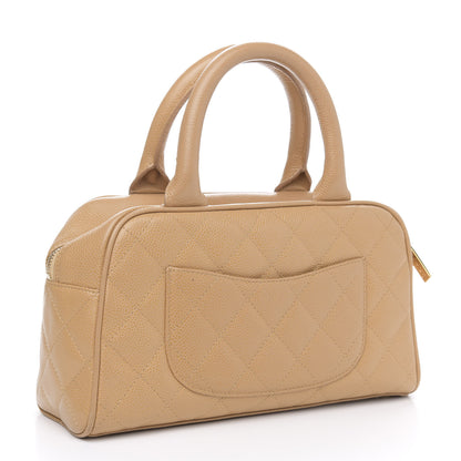 Chanel Caviar Quilted Small Bowler Beige 3 of 15