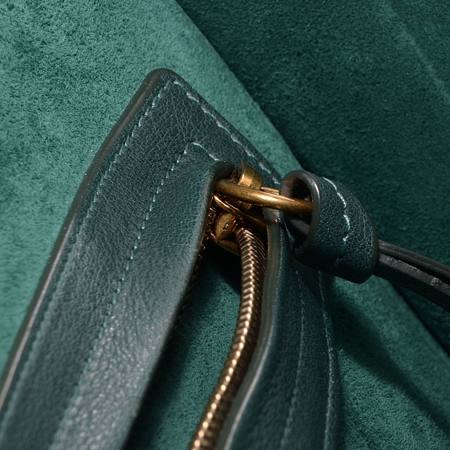Celine Smooth Calfskin Medium Phantom Luggage Bottle Green 6 of 7
