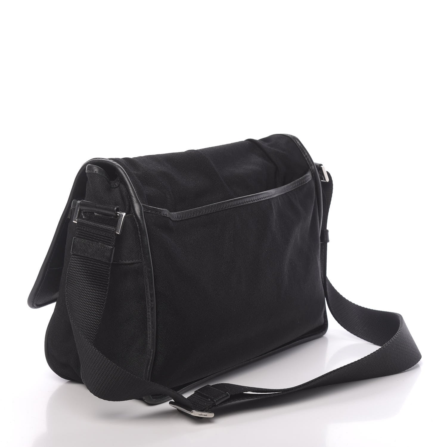Prada Tessuto Nylon Messenger Bag Black 3 of 13