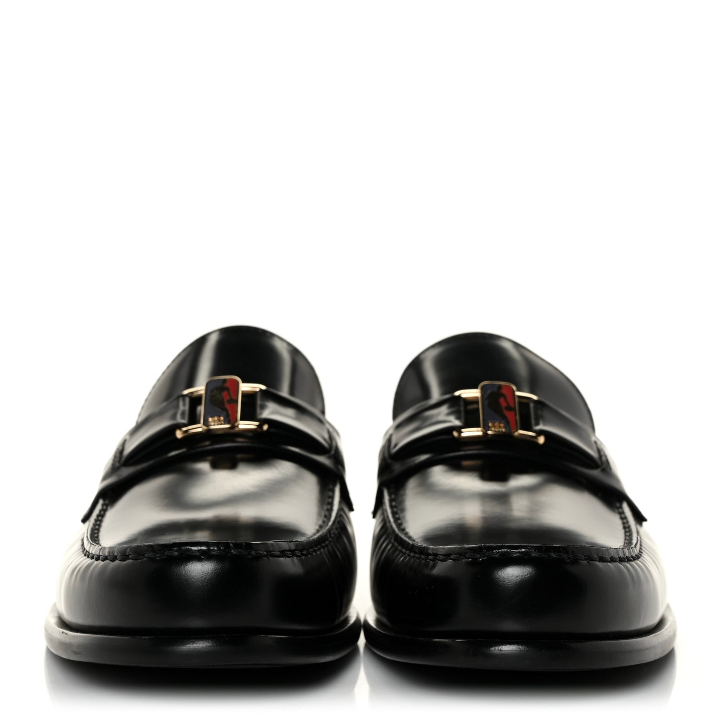 X NBA Calfskin Mens Loafers 9.5 Black