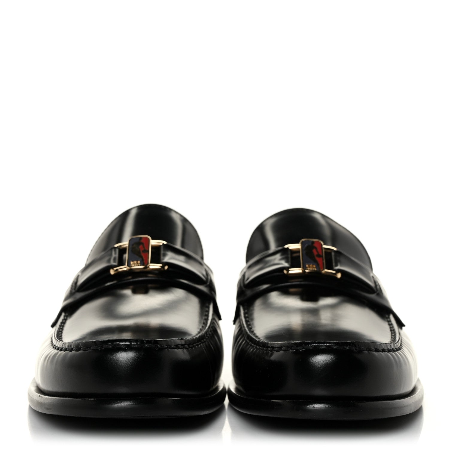 Louis Vuitton X NBA Calfskin Mens Loafers 9.5 Black 2 of 9