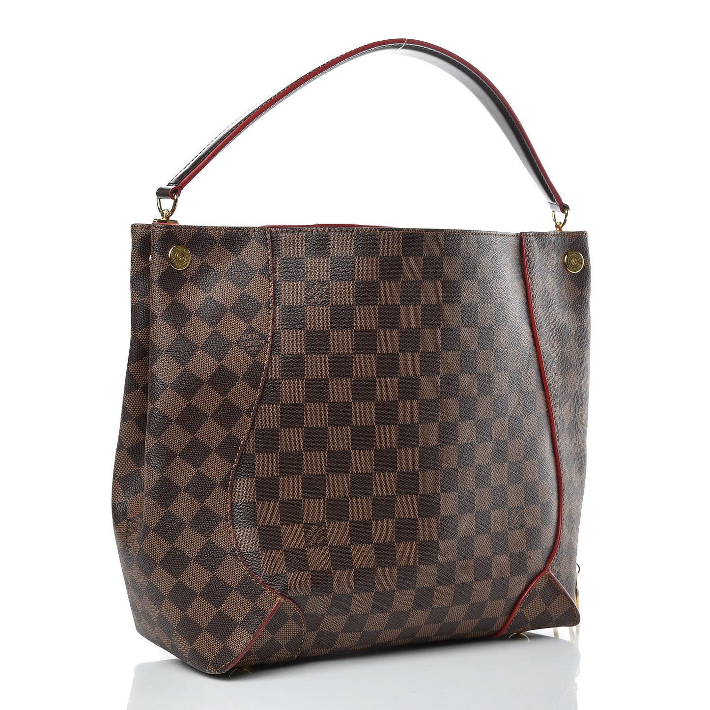 Damier Ebene Caissa Hobo Cherry