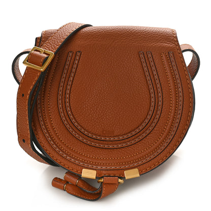 Chloe Calfskin Mini Marcie Round Crossbody Bag Tan 1 of 8