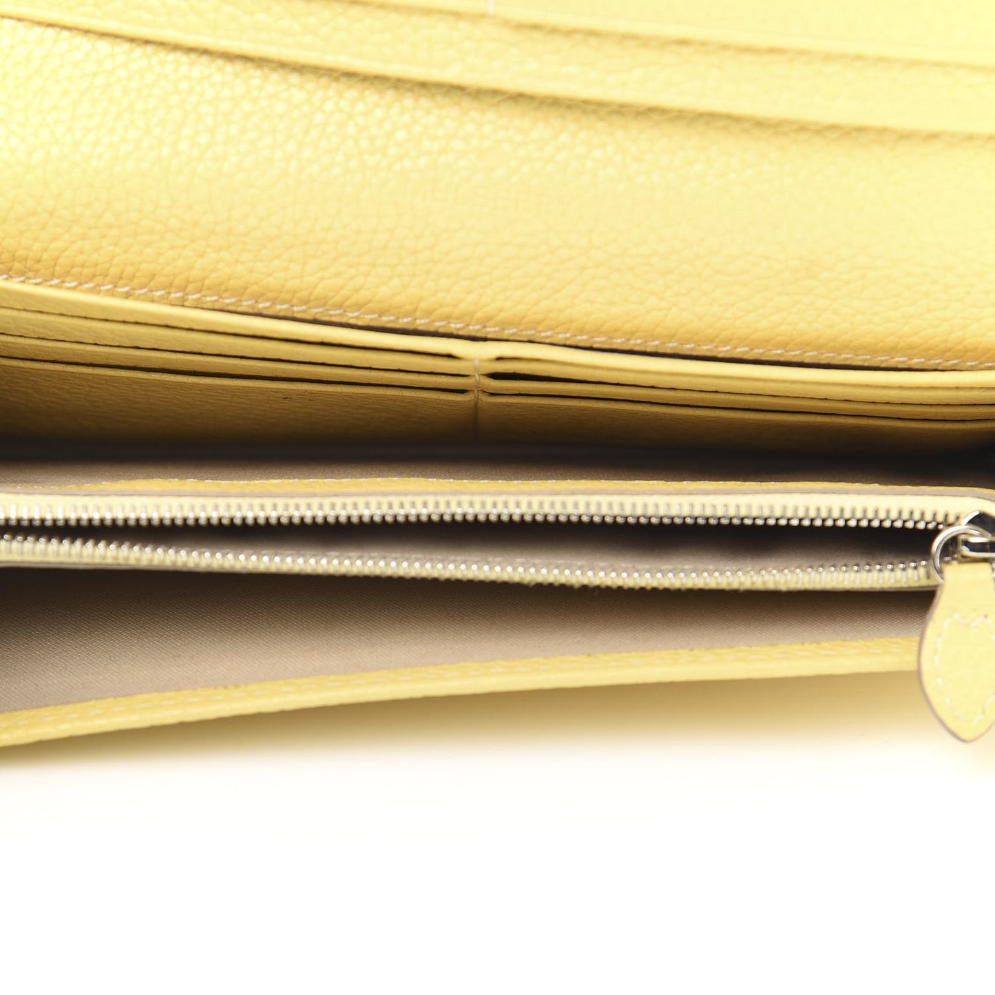 Soft Large Grain Calfskin Eliza Continental Wallet Camomile