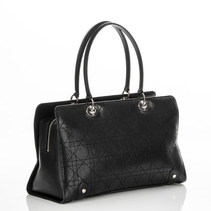 Christian Dior Calfskin Cannage Stitched Large East West Lady Dior Black 3 of 7