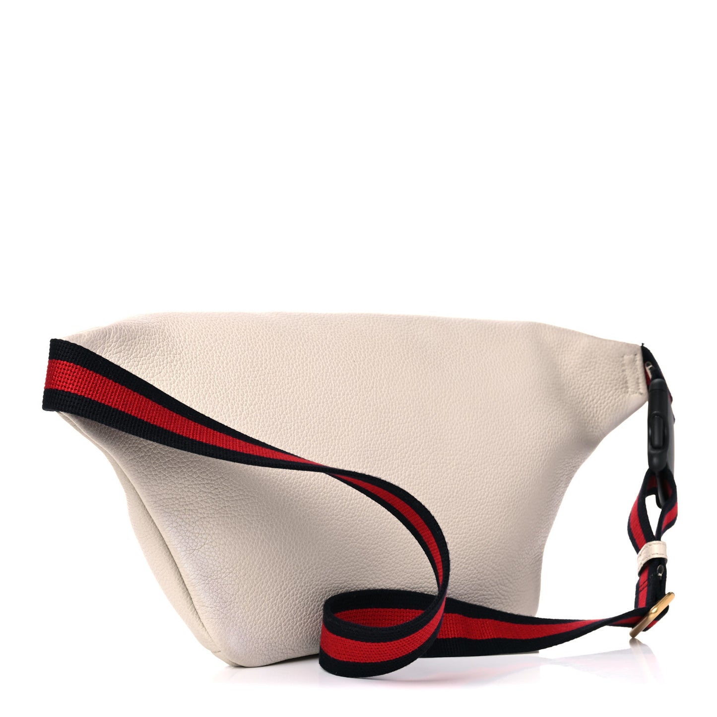 Grained Calfskin Logo Belt Bag White